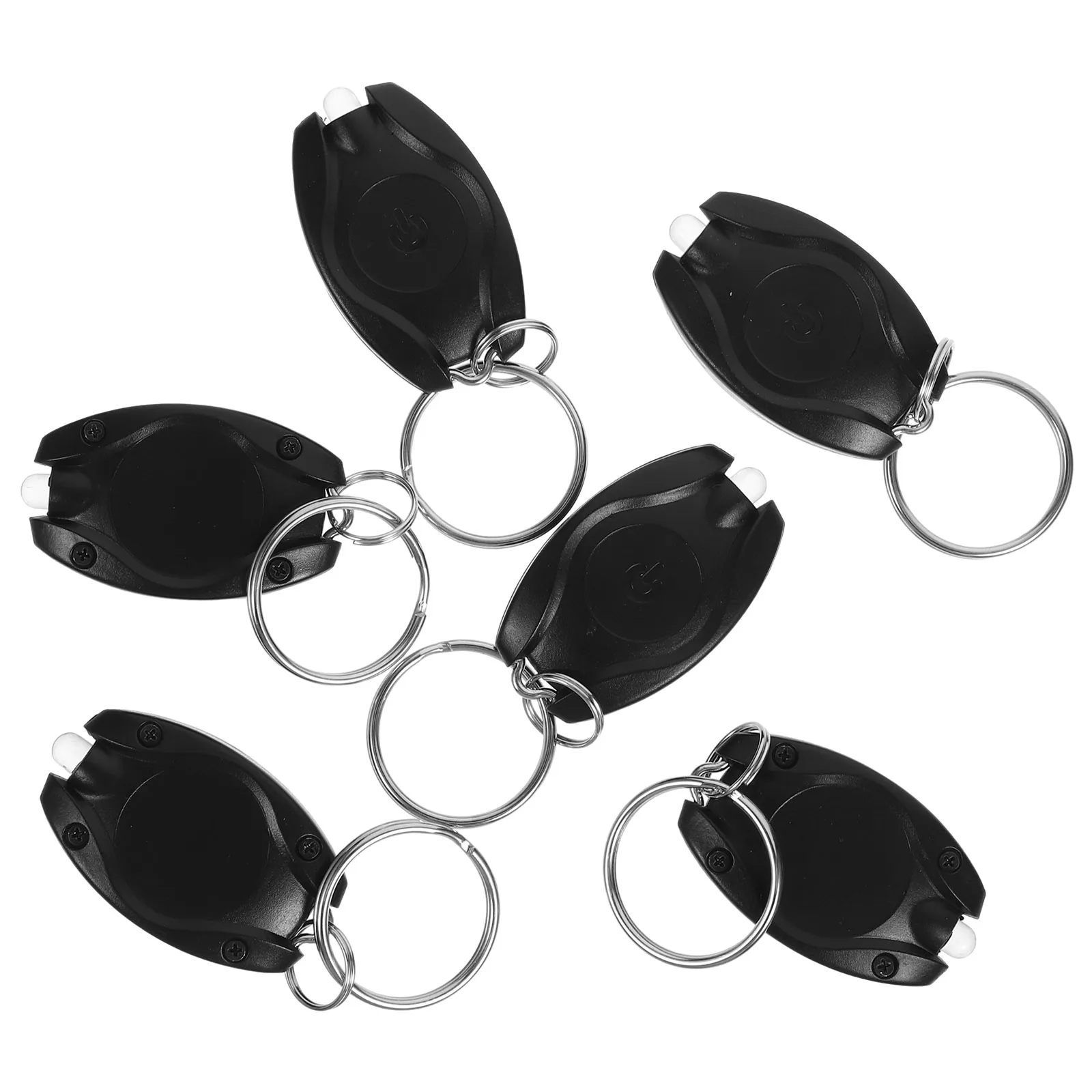 6 Pcs Luminous Keychain Flash Light High Brightness Flashlight Camping Plastic Creative