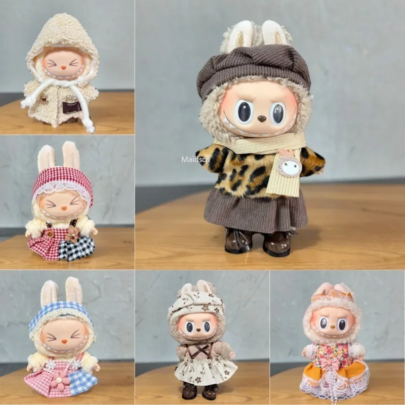 

For 17cm Labubu V1 V2 V3 Outfit Clothes Sitting Party Series Clothes Design Style Clothes Accessories (no Doll No Shoes)