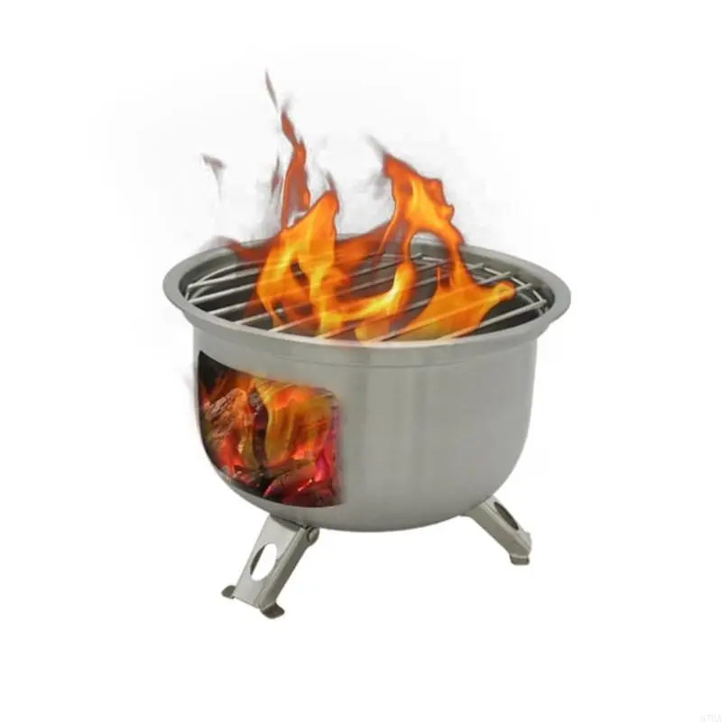 

Travel Friendly Stainless Steel Stove for Boiling and Grilling BBQ Cooking Grill 87HA