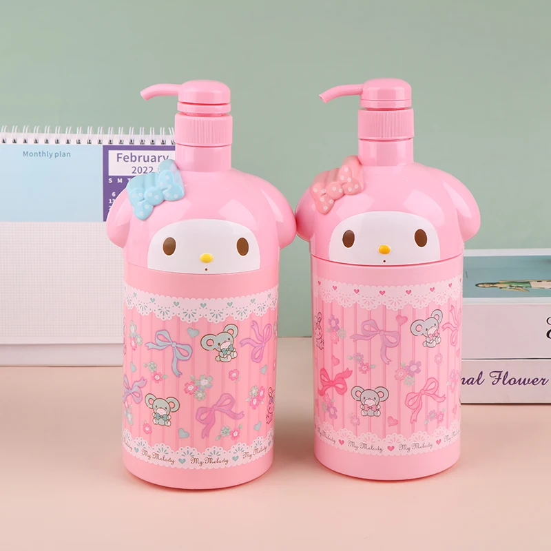 Sanrio Shampoo Garrafa para Banheiro, Desenhos Animados Kawaii, Hello Kitty, Adorável Kawaii, Press Bottle, Anime My Melody, Grande Capacidade, Presente