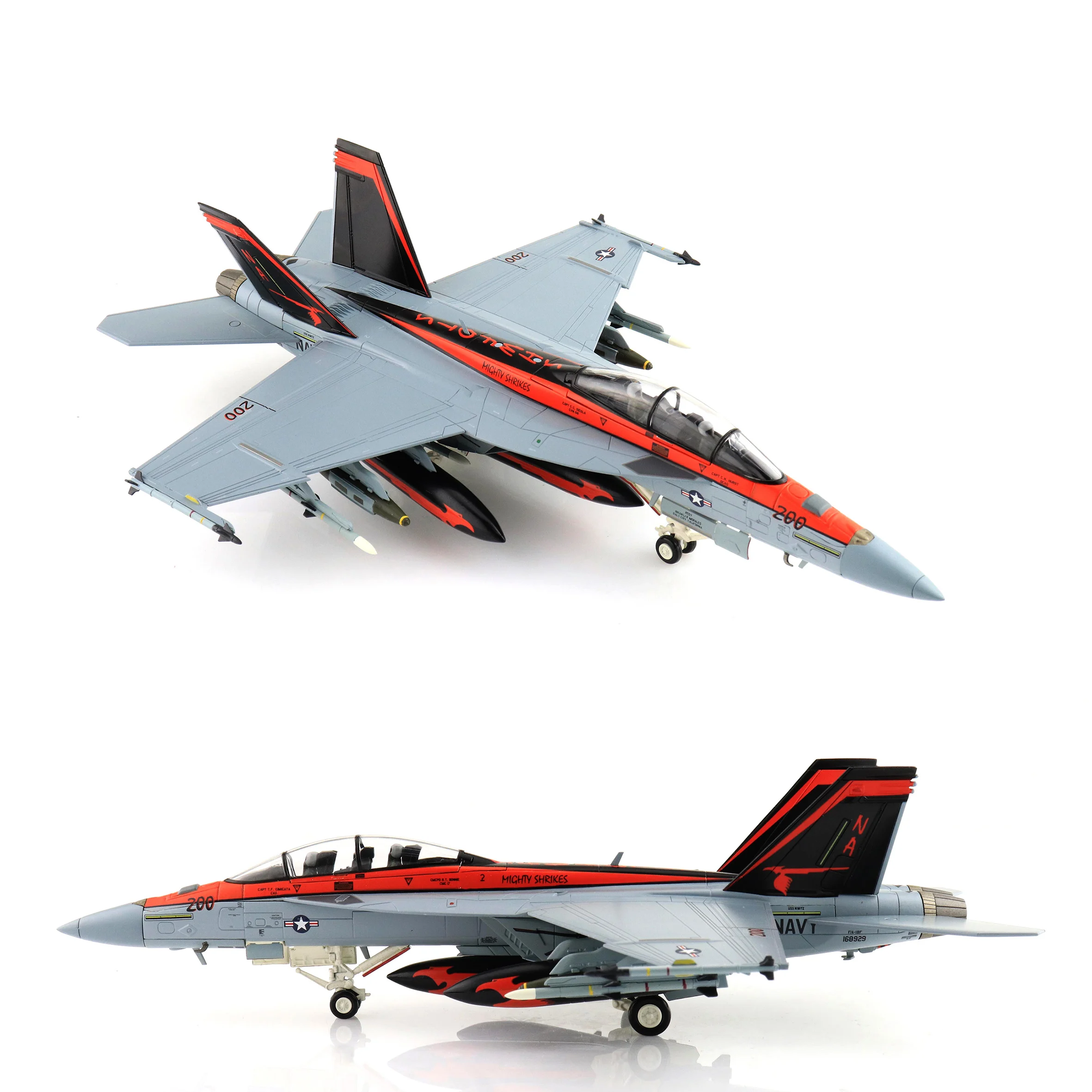 

Коллекционная модель 1/72 HA5133 F/A-18F Super Hornet Fighter, модель 168929 VFA-94 USS Nimitz 2021 из сплава