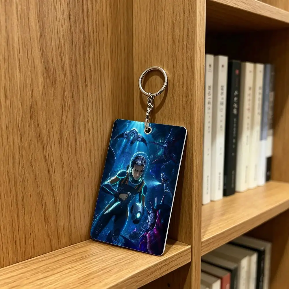 Hot Game S-Subnautica 2 Badge Holder Keychain For Bank Business Work Card Holder Student Card Protective Case Bus Card view 2