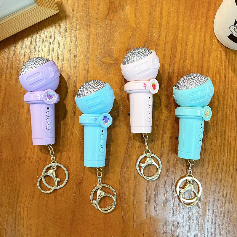 Creativo multifunzionale registrazione microfono portachiavi ciondolo borsa carina accessori divertenti giocattoli per studenti regali antistress