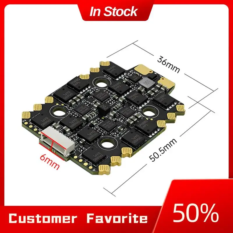 AT03 Top E70 G1 4-in-1 ESC 2-8S 70A Blheli 32-Bit 128K UAV ESC per FPV Racing Supporta l'aggiornamento in tempo reale dei dati della velocità del motore Du