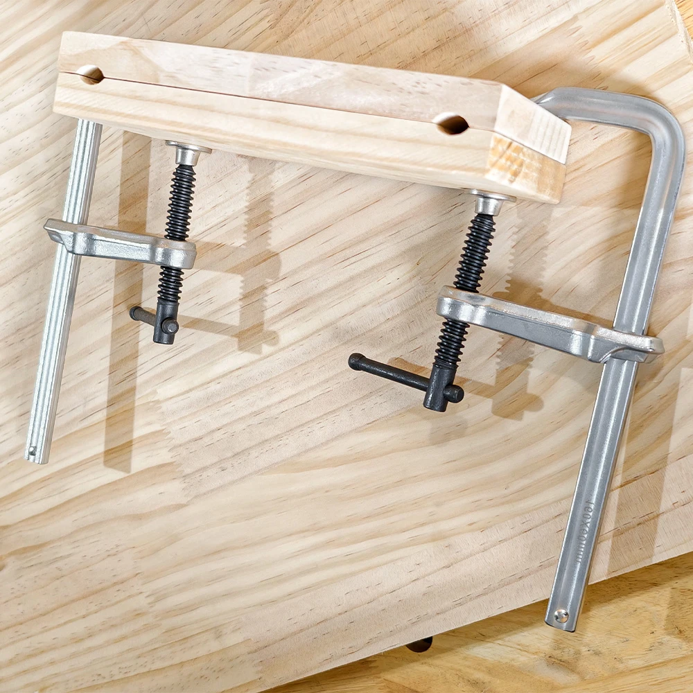 Allsome 2pcs Light-Duty Drop Forged Steel Bar Clamps F Clamps 300x60mm for Welding Woodworking Metalworking DIY Crafts