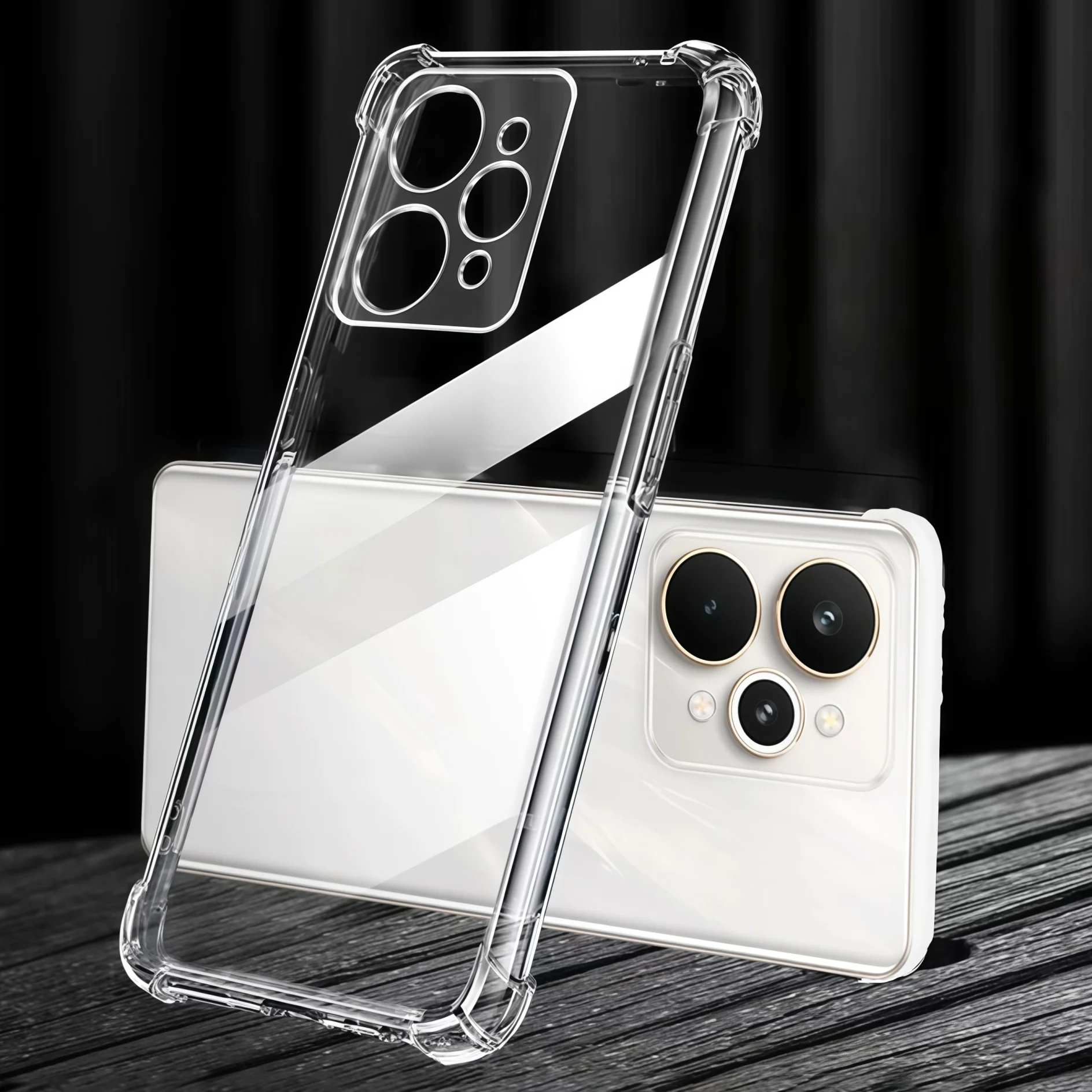 حافظة هاتف شفافة مقاومة للصدمات من مادة TPU لهاتف Realme 15/15 Pro/14 Pro/14 Pro+/ 14X/13 Pro/13 Pro+ (شفاف) #3