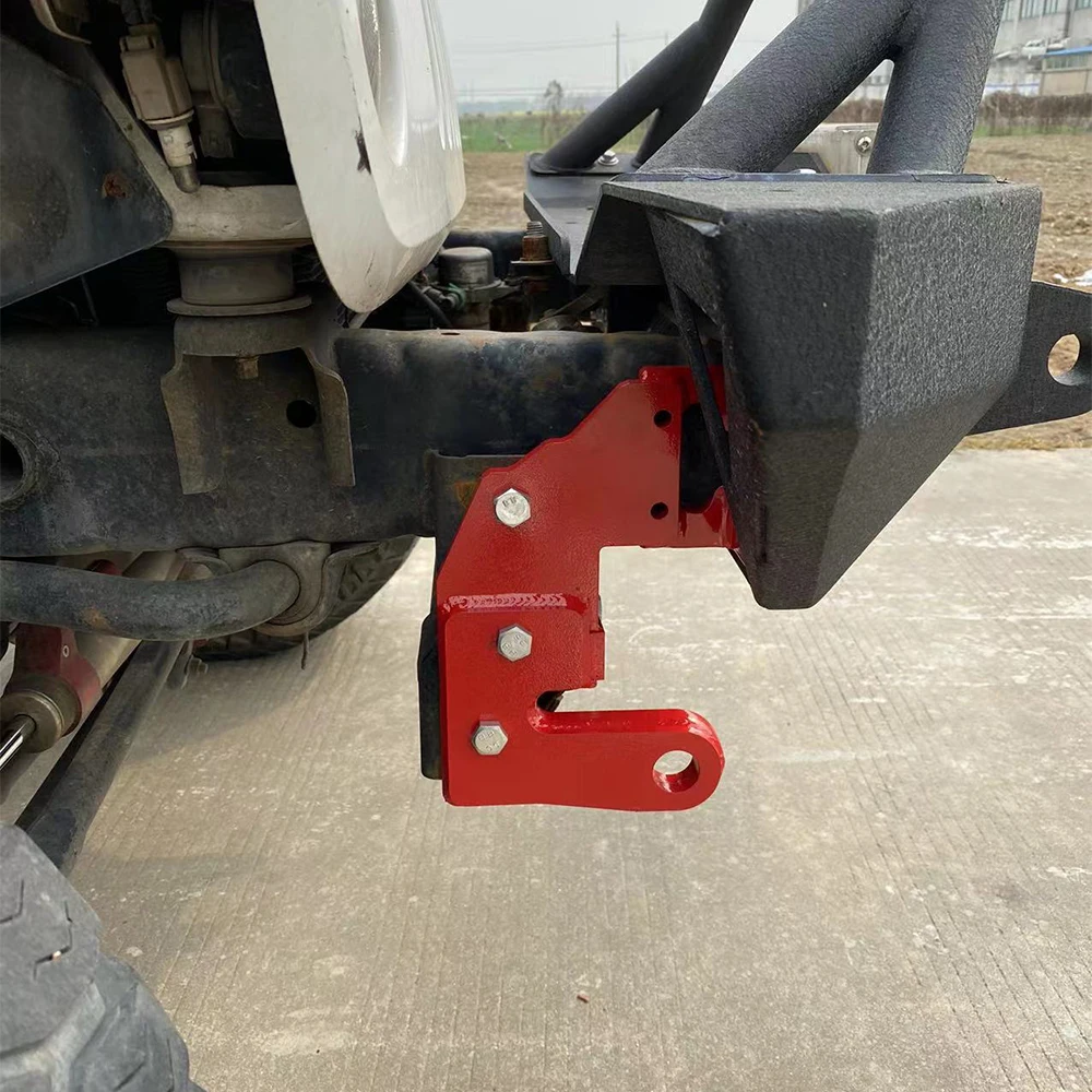 

Lantsun J390 Front Bumper Steel Reinforcing Drag Hook Trailer Hitch for Jeep for Wrangler JK