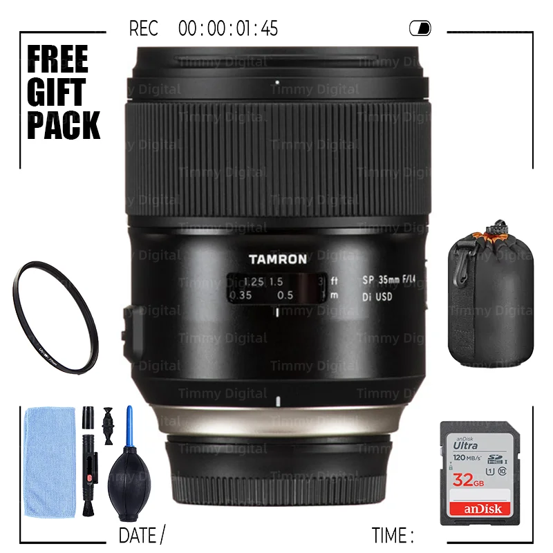 Tamron SP 35mm f/1.4 Di USD (F045) Lens for Nikon F Canon EF