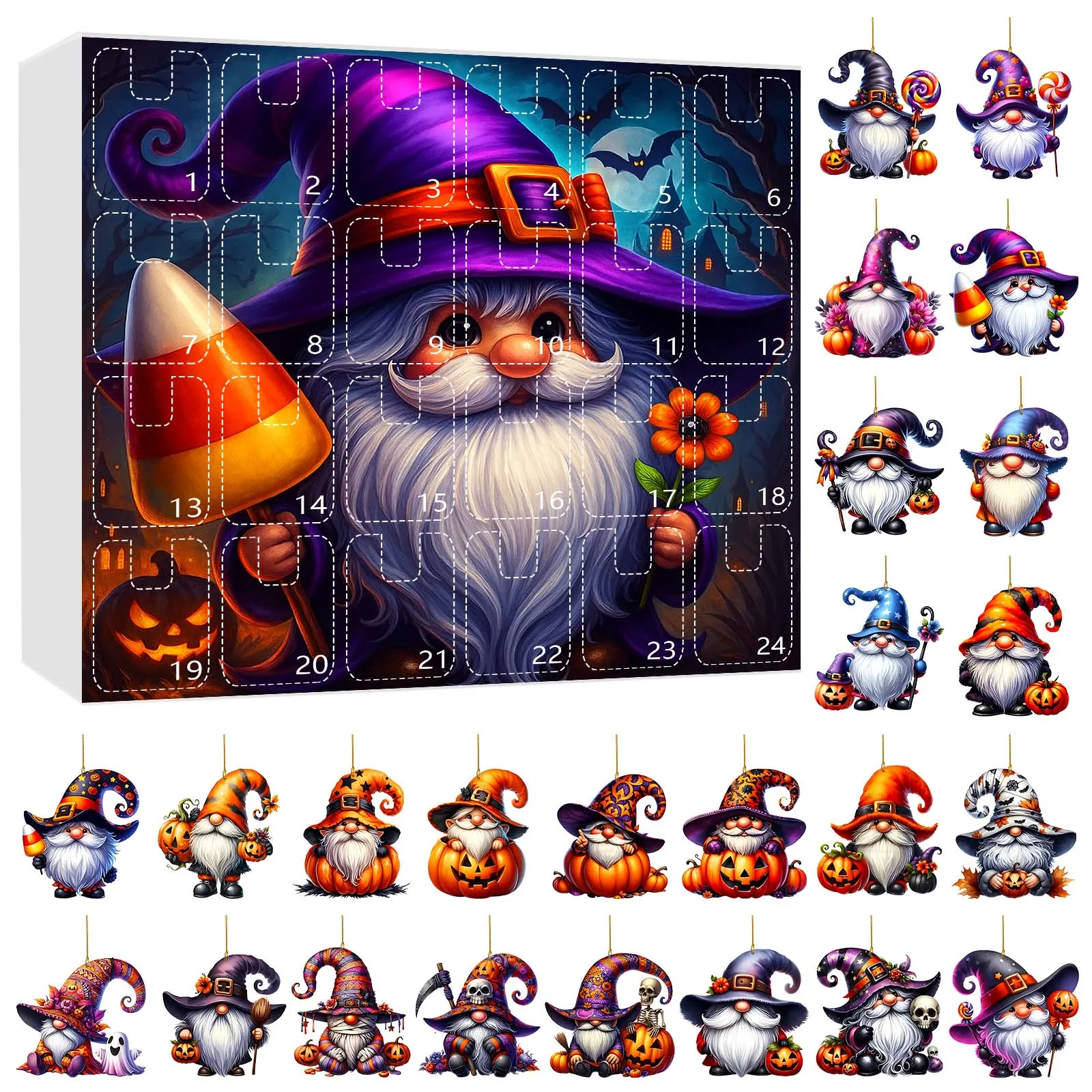 30 Second Sand Timers for Kids 1Set Of Halloween Dwarf Arrival Calendar 24 Day Halloween Countdown A 2D Toy Visual Timer Large