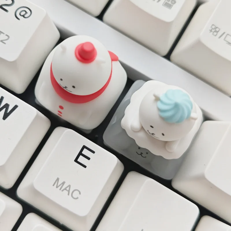 【Struggle Bear】Artisan Keycap for Mechanical Keyboard | Cute Depressed Bear Meme | Relatable 