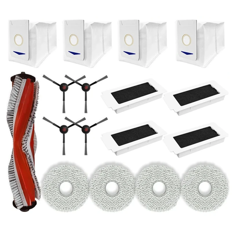 

ABJI-для Yeedi M12 Ultra Plus, Yeedi M12 Pro+ Plus, детали для пылесоса, основная боковая щетка, фильтр Hepa, швабра, тканевый мешок для пыли, аксессуары