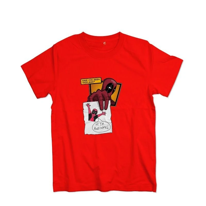 أعجوبة حقيقية أذن Kawaii Deadpool ترشيش الرجال قصيرة الأكمام عارضة تي شيرت القطن سليم تي شيرت مجسم ميرش هيل خمر #5