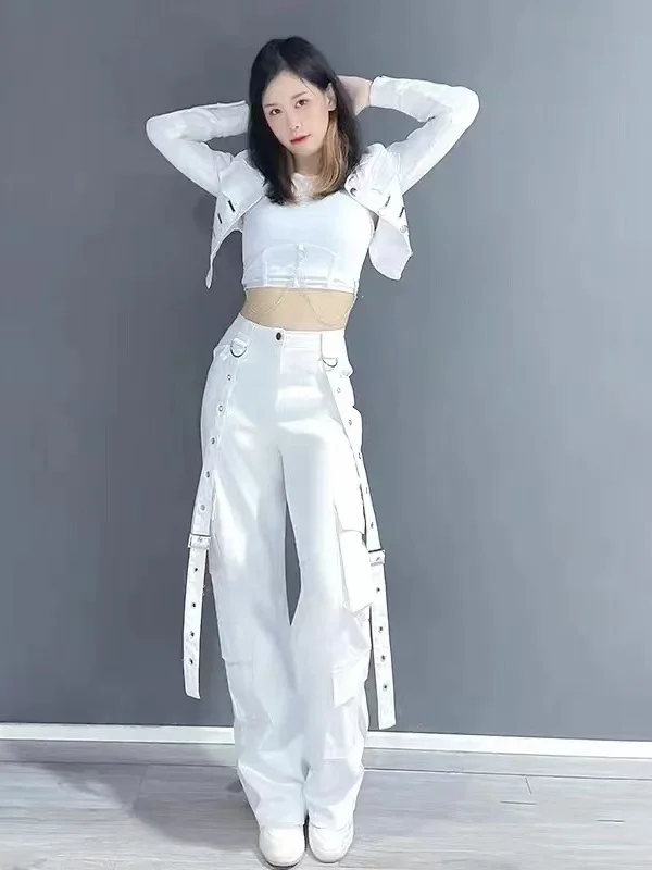 Conjunto de Disfraz de Danza para Mujer, Traje de Jazz para Estudiantes, Ropa de Actuación de Danza Callejera 2024, Nuevo Tra...