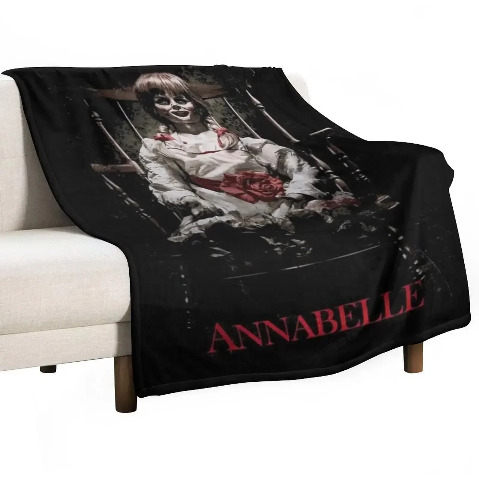 

New A Girl Who Loves Demon Annabelle Creation The Haunted Doll Cool Gifts Throw Blanket