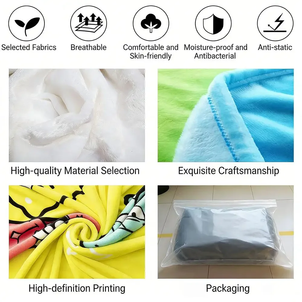 The Thing Throw Lightweight 240g Flannel Blanket Soft Skin-friendly for Summer Cooling
