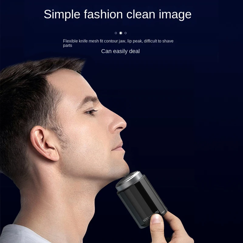 Mini Afeitadora eléctrica portátil para hombres, afeitadora lavable, recortadora de barba, recargable por USB, afeitadora de cara y cuerpo completo