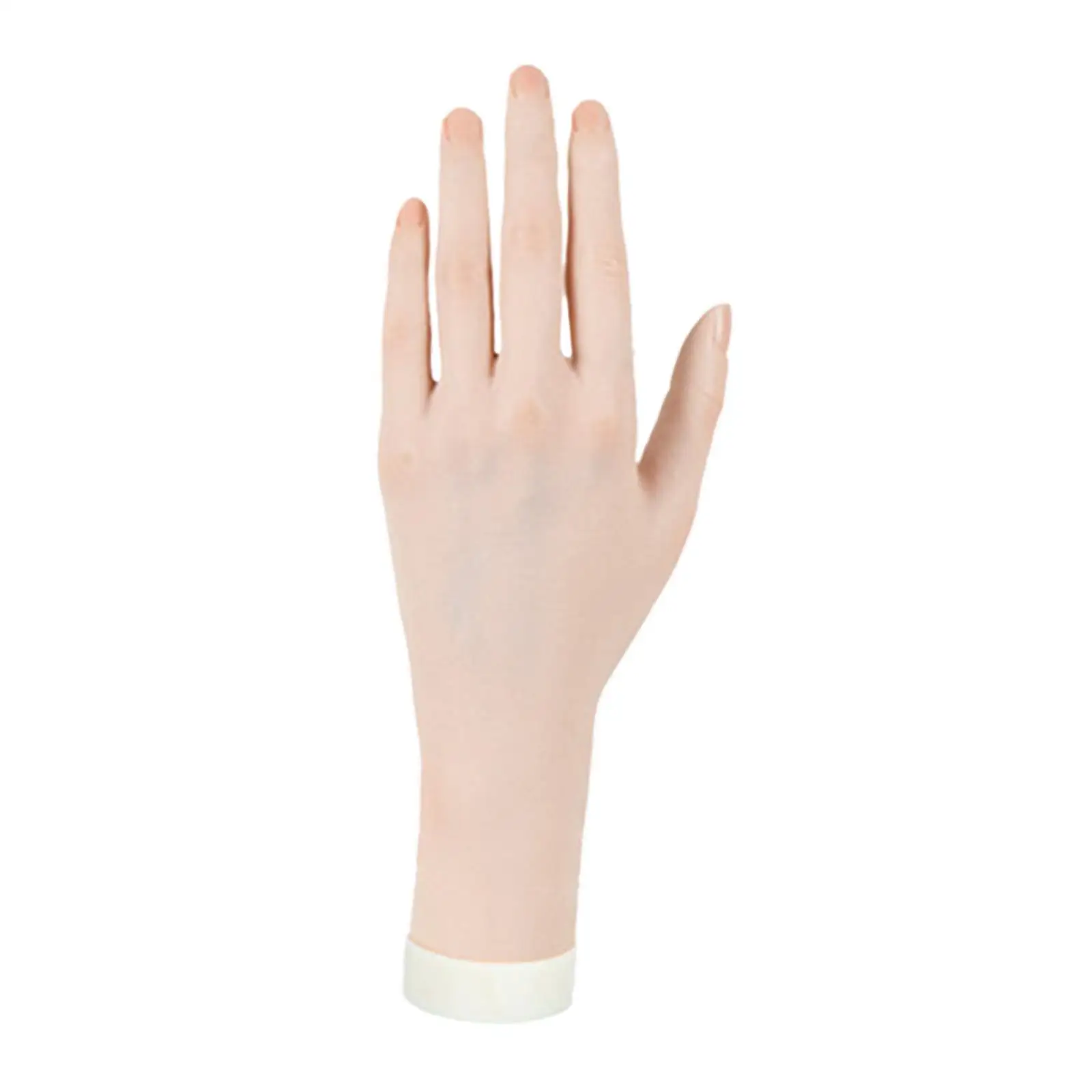 Realistic Flexible Mannequin Hand for Nail Practice Bendable Acrylic Female Fake Hand Resin Model for Art Training and Jewelry