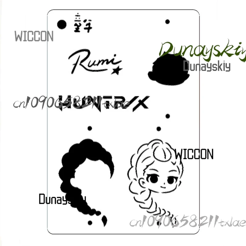 هنتركس رومي ميرا زوي سجابوي شيطان لطيف طلاء الوجه استنسل أنيمي شخصية تأثيري ماكياج حفلة الهالوين عيد الميلاد Kawaii  #4