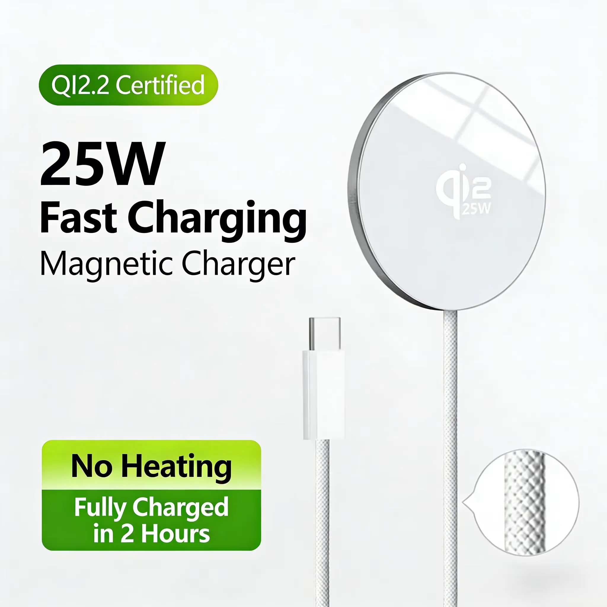 Neues Qi2.2 Magnetisches Ladegerät für 25W Super Wireless Schnellladung für iPhone 18 17 16 15 14 13 12 Pro Max Samsung S25 S24 S23 – Detail 10