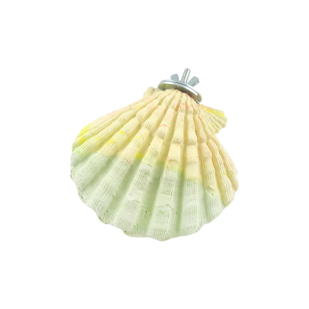 

2 шт. натуральных прочных камней для стачивания зубов с дизайном в виде ракушки для попугаев, хомяков, кроликов и мелких животных