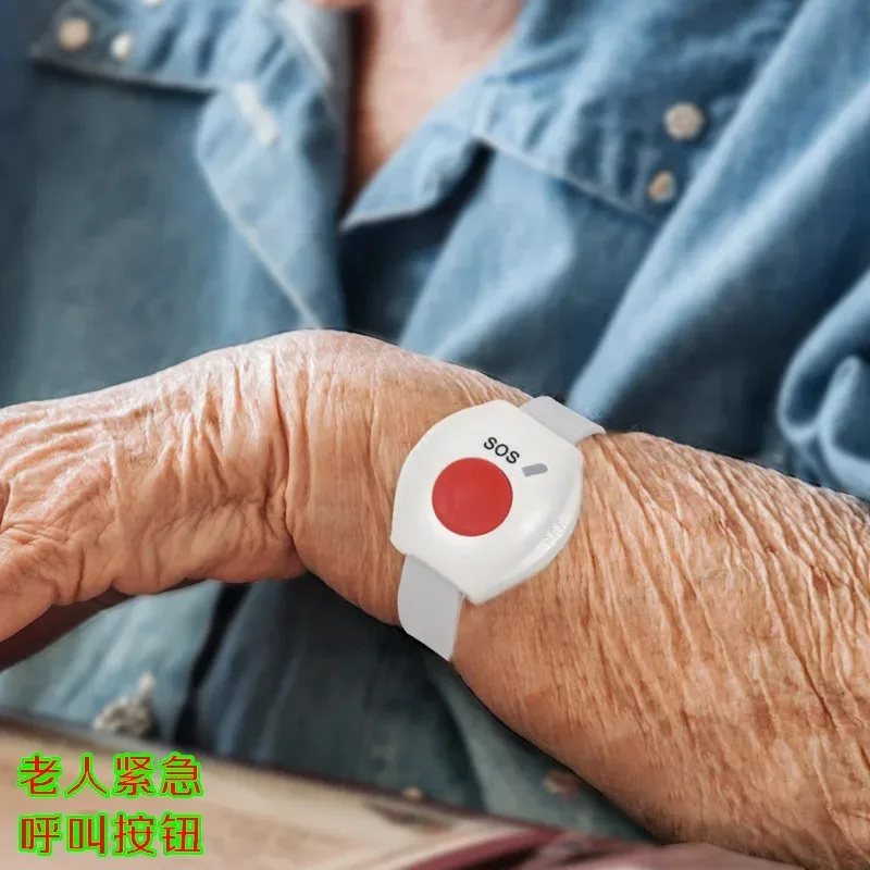 Reloj de pulsera RF433MHz transmisor de Control remoto tipo reloj botón de llamada Control remoto inalámbrico SOS botón de emergencia