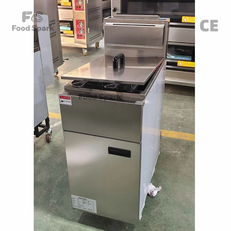 Commercial Heavy Duty CE Approved Double Basket Propane Gas Fryer For Fast Food Hotel Restaurant