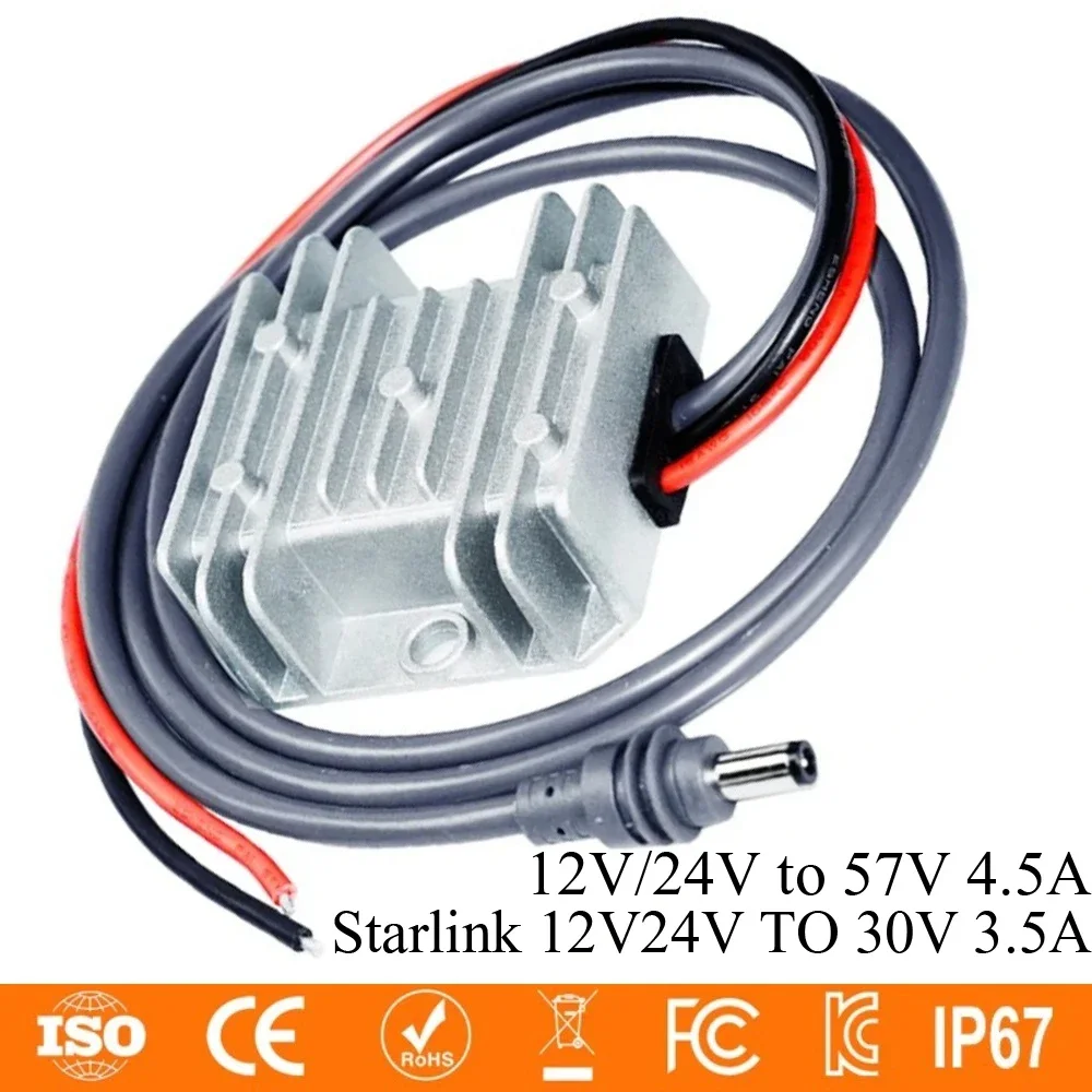 

Starlink 12V24V TO 30V 3.5A Boost Power Supply 12V/24V to 57V 4.5A DC DC Converter 9-28V Step Up Regulator for Solar Panels
