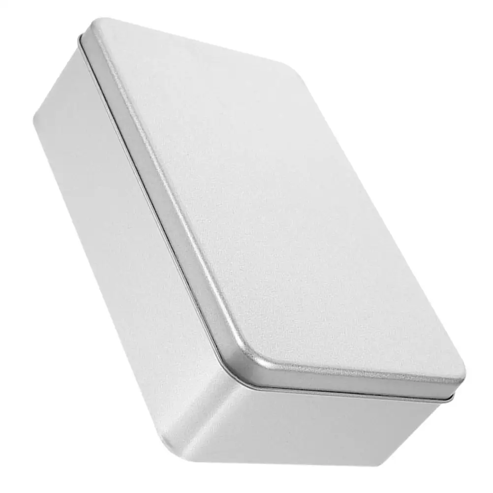 

1pcs Baking Metal Packaging Case Packaging Box Large Cookie Tin Silver Storage Container Tinplate Case Snack Metal