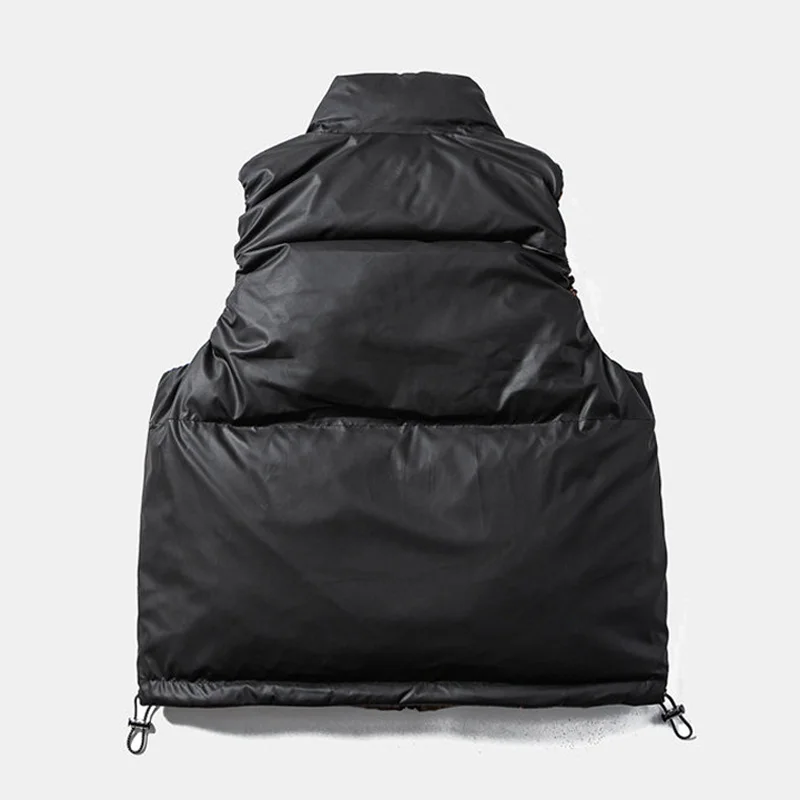 الشتاء مزدوجة الوجهين يمكن ارتداؤها الجلود منقوشة سترة الرجال النساء الشارع الشهير فضفاض السببية الدافئة القطن سترة مبطنة معطف سترات سترات