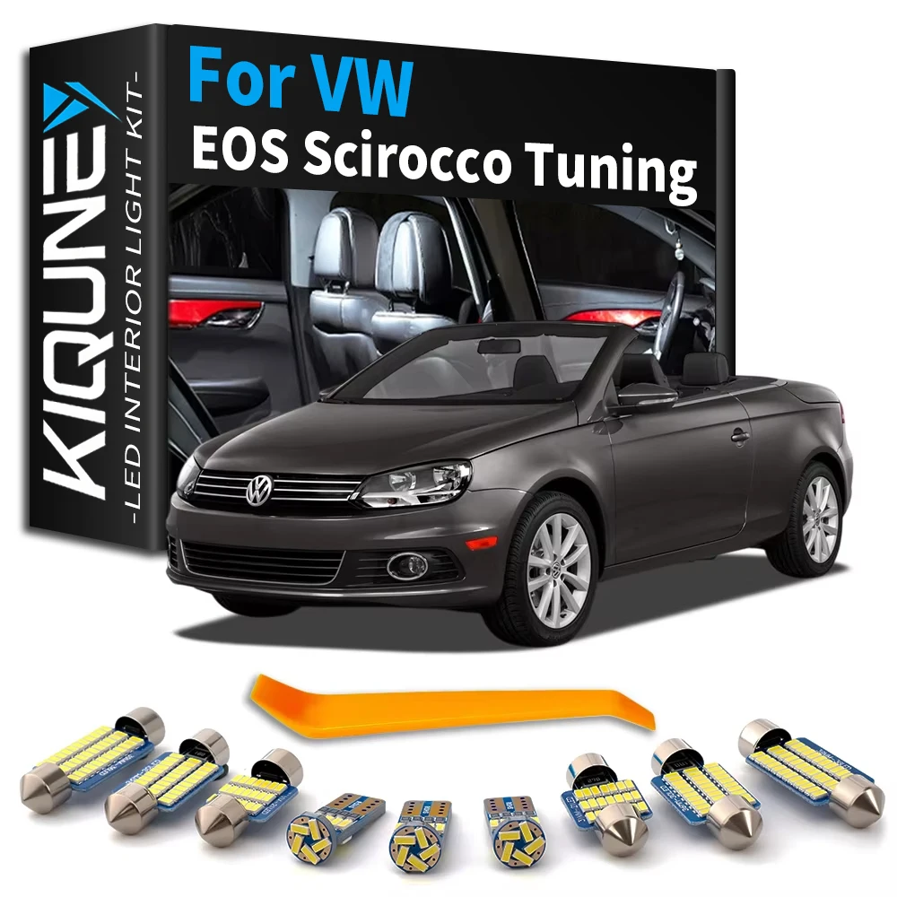 No Error Car Interior LED Light Kit For VW Cabrio MK1 EOS Scirocco Tuning 2001 2002 2008 2009 2011 2012 Canbus Bulbs Accessories