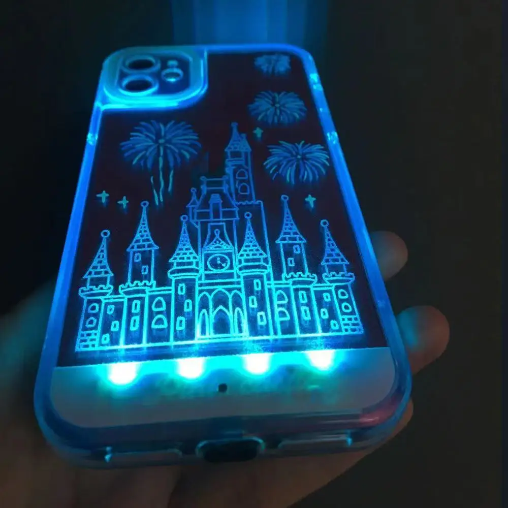 

Рождественский светящийся звонок с подсветкой, вспышка, замок, фейерверк, чехол для телефона для iPhone 16, 14, 13, 12, 11, 17 Pro Max Plus Air Glow Cover