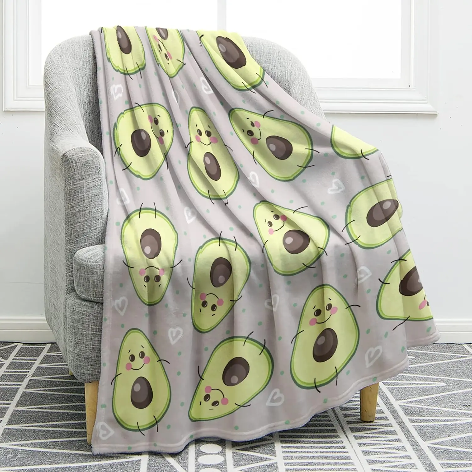 Lemon Blanket Fruit Cartoon Flannel Throw Family Blanket Office Home Sofa Lunch Break Picnic Blankets Student Blankets Nap Gifts