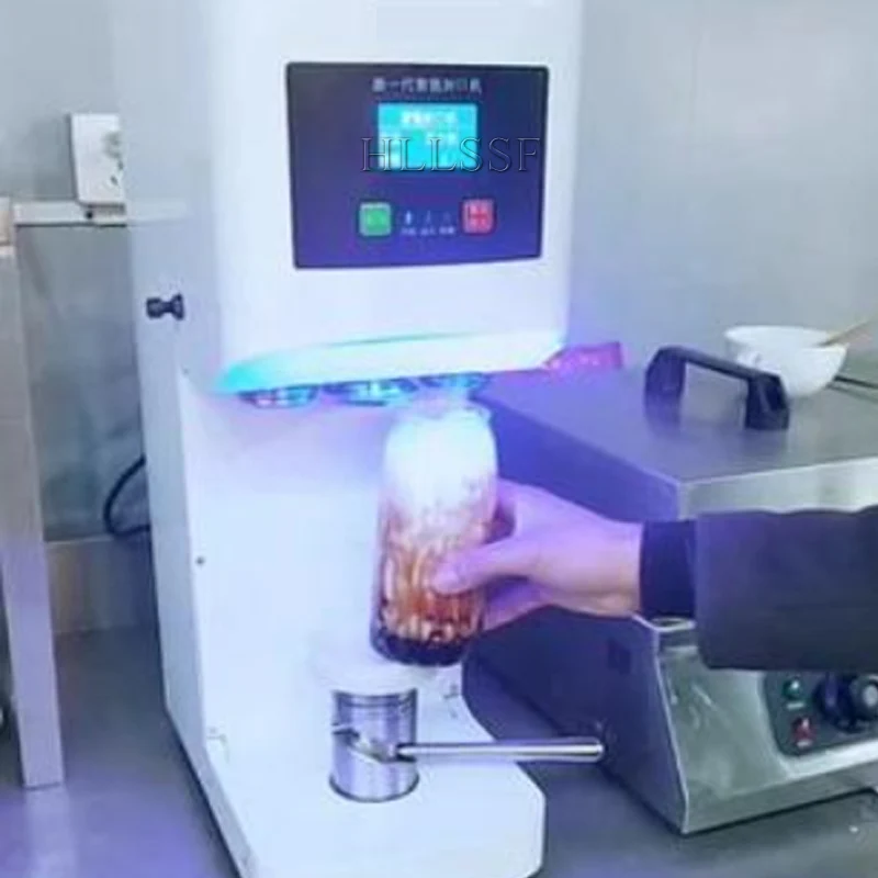 220V Can Sealing Machine Commercial Plastic Can Beverage Automatic Cup Sealing Machine Milk Tea Equipment 370W 55mm 75mm