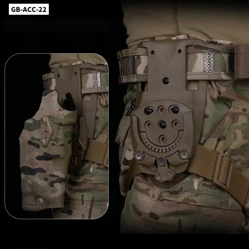 Tactical holster mounting base, quick release locking system, hunting holster adapter, AirSoft Accessories