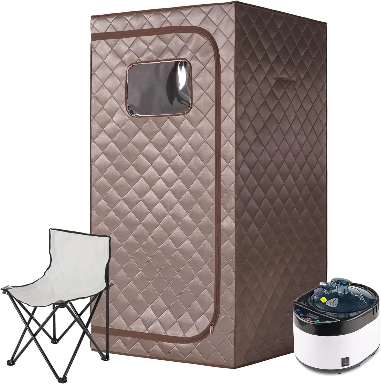 

Portable Steam Sauna Full Size Personal Sauna for Home One Person Relaxation with 4L & 1500W Steam Generator, Remote Control