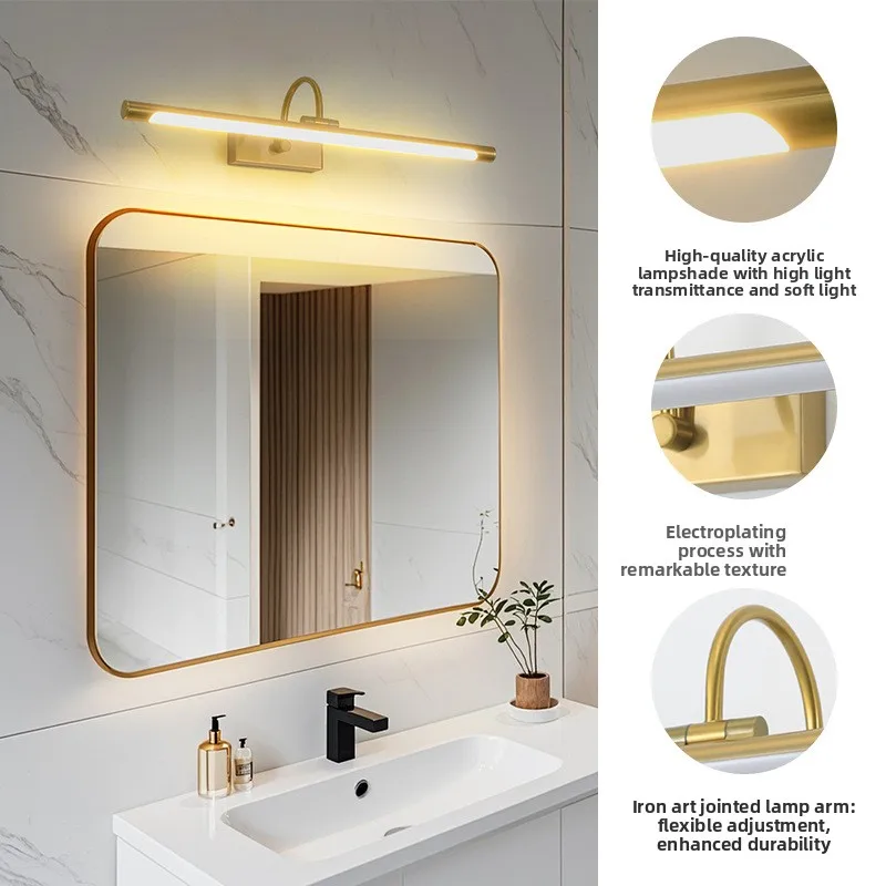 Bathroom LED Mirror Cabinet Light New Long Wall Lamp for Dressing Table and Picture Decoration