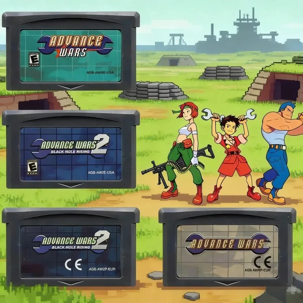 

Высококачественная игровая карта USA/EUR Advance Wars GBA, 32-битный игровой картридж для консоли GBA, английская версия Advance Wars 2