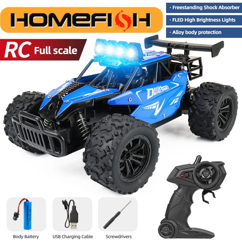 RC8 2.4GRC Proportional Throttle Alloy Remote Control Car 1:16 Highspeed Big Foot Climbing off Road Vehicle Racing Model Toy