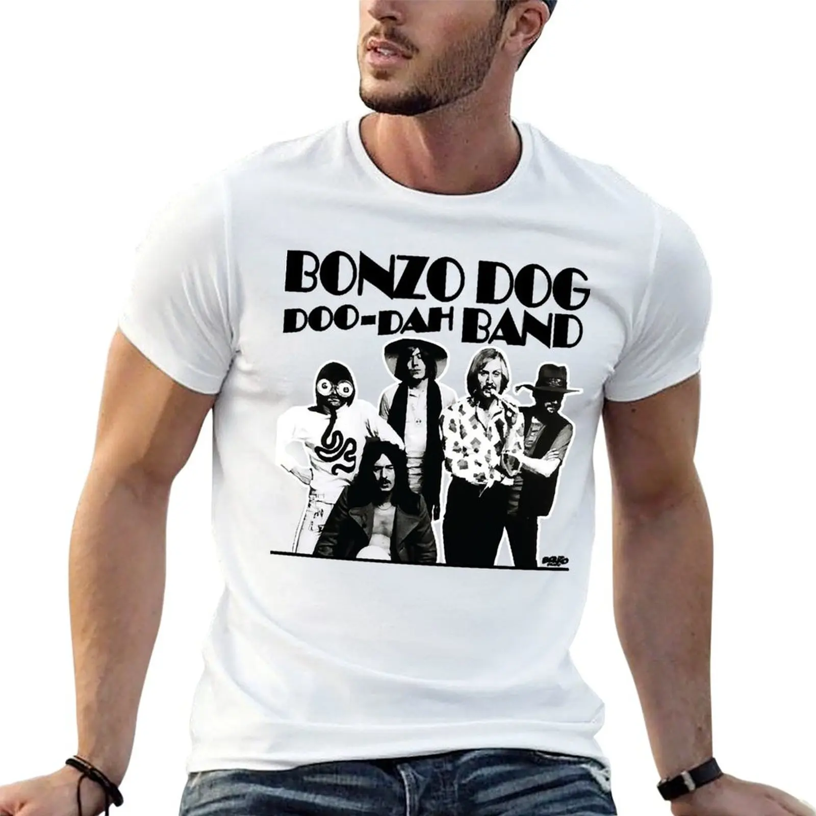 Regalo para hombres, camiseta con estampado gráfico de Bonzo Dog Band, impresionante para fanáticos de la película, camiseta con estampado gráfico para hombre
