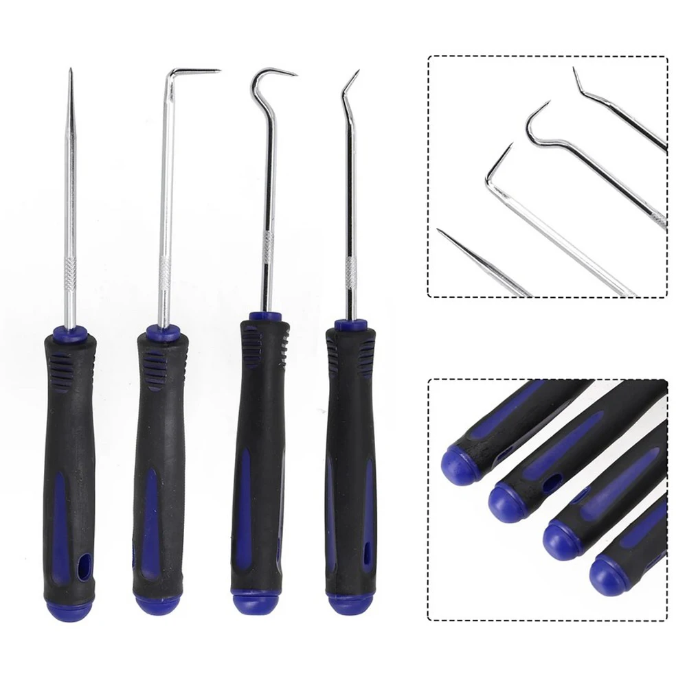 4PCS 165mm Blau Auto Öl Dichtung Schraubendreher-satz Schlauch Entfernung Haken Set O-Ring Dichtung Dichtung Puller entferner Pick Haken Reparatur Werkzeuge – Detail 2