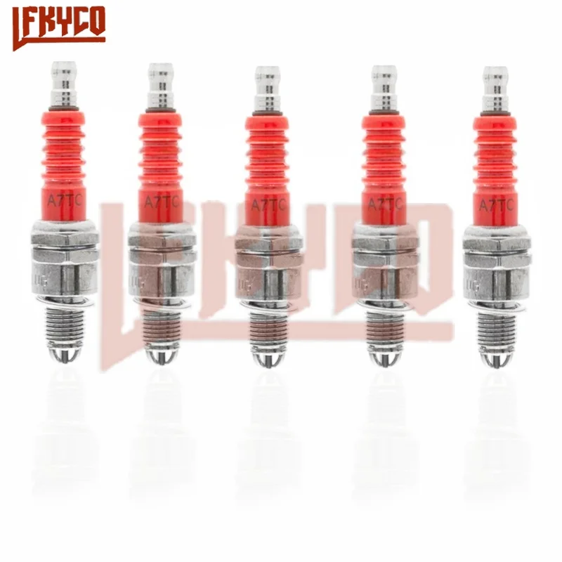 

1/2/3/4/5PCS 3 Electrode A7TC/C7HSA Iridium Spark Plug Ignition Candle for GY6 50CC 70CC 90CC 125CC 150CC ATV Sparkplug Cap Moto