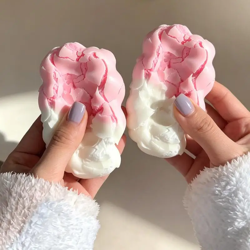 Crunch Squeeze Crispy Cream Bar Toy Handmade Snowball Feel Soft Fidget Toy for Students School Stress Relief Party Favors