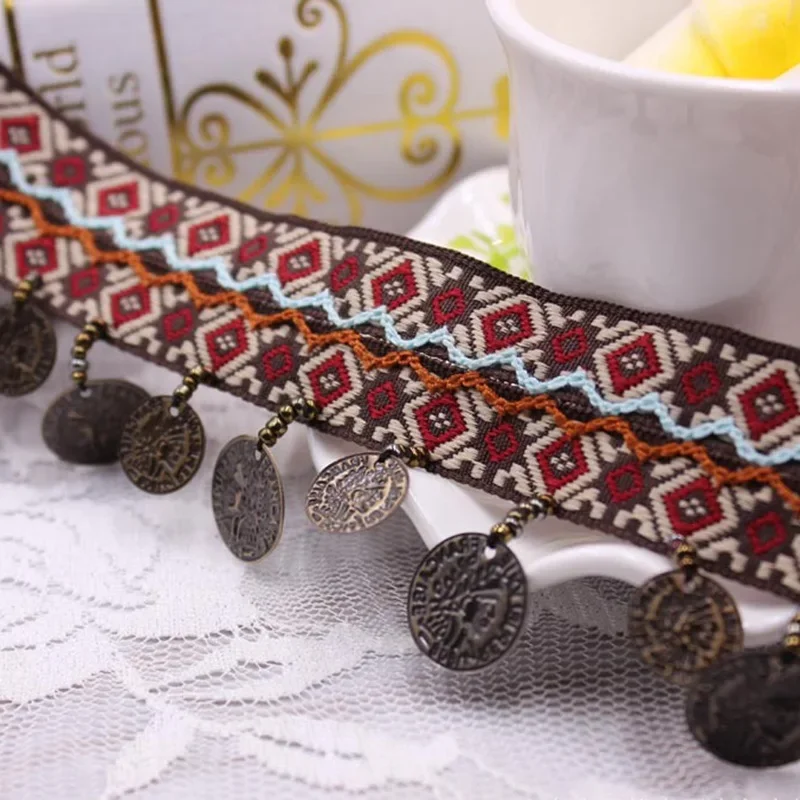 1 Yard Retro-Seidenquasten-Bordüre, Spitzenband, Quasten für Schmuck, DIY-Stickerei, Stoff, Nähen, Kleidung, Schuhe, Taschen, Accessoires – Detail 6