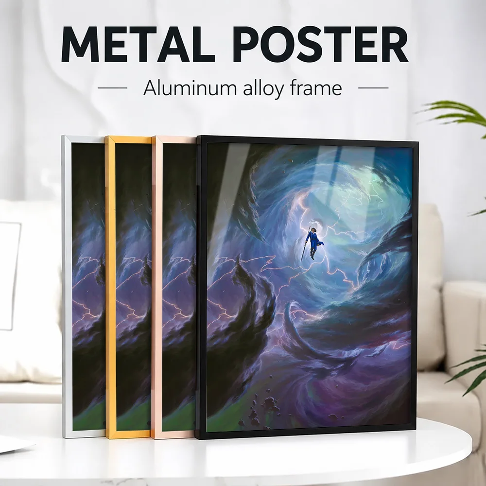 Stormlight Archive Hero In Tempest Framed Metal Poster Personalized Photo Epic Medieval Style Wall Art For Library Reader Gift