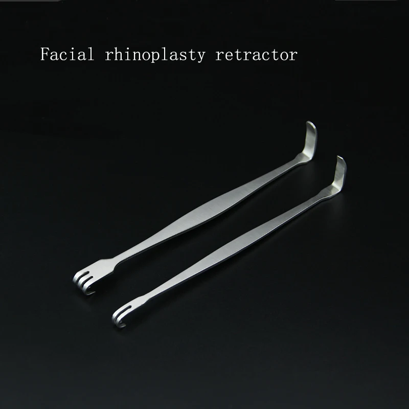 Rhinoplasty Retractor Nasal Guide Stainless Steel Double-Headed Self-Service Retractor Eye Bag Long Handle Ring Retractor