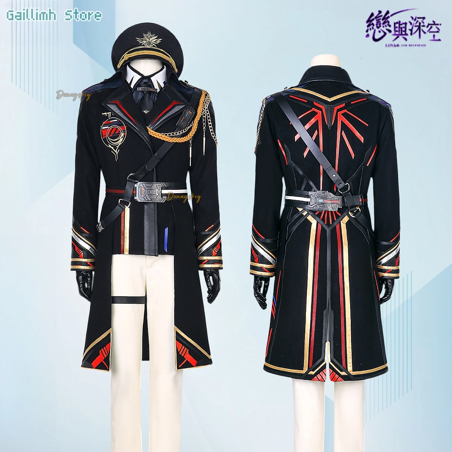 

Game Love And Deepspace Caleb Cosplay Designer Clothes Man Caleb Wig Farspace Bloomfall Uniform Role-playing Costume Stockings