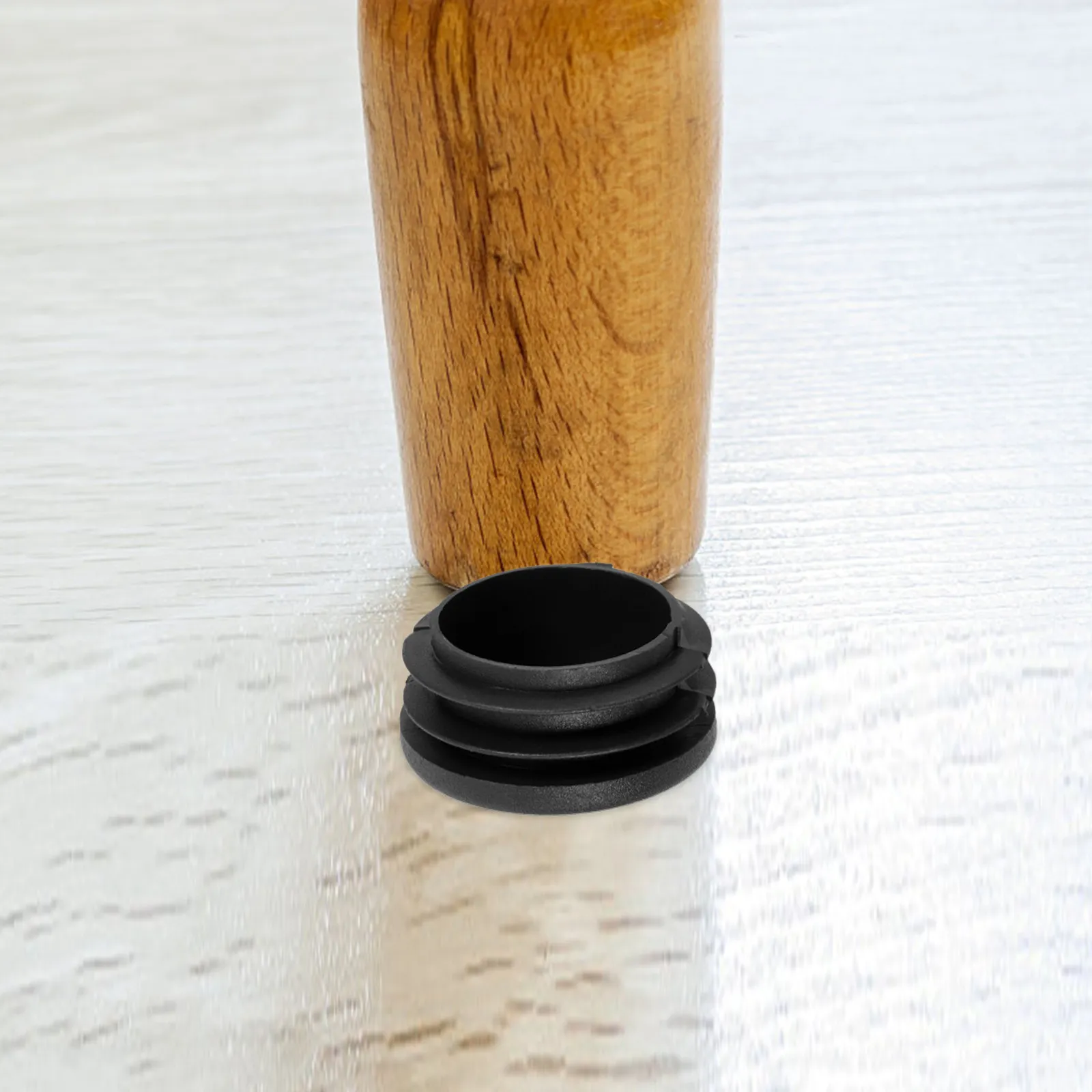 50Pcs Furniture Tube Caps Plastic Plugs Black Round Elastic Chair Leg Glide Protectors Floor Protectors for Chairs Tables
