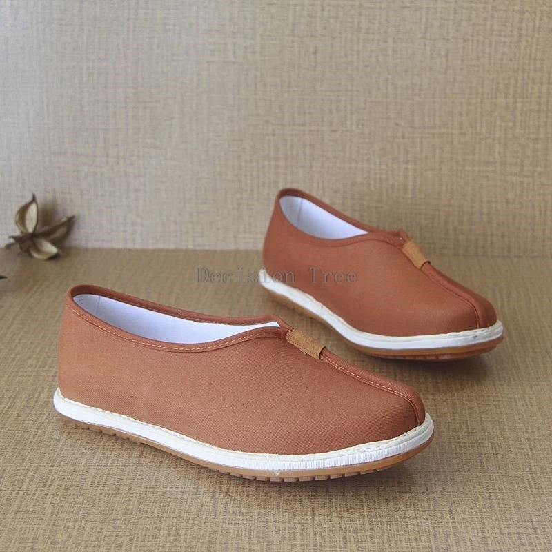2026 new men's chinese old peking cloth shoes creative new men's solid color wushu shoes men's breathable casual tai chi shoes