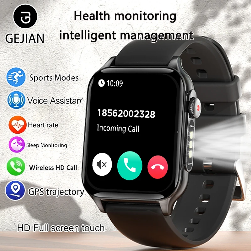 

2026 New Outdoor Sports Smart Watch 1.96 inch 240 * 286 Bluetooth Call Heart Rate Monitoring AI Voice GPS Trajectory Smartwatch