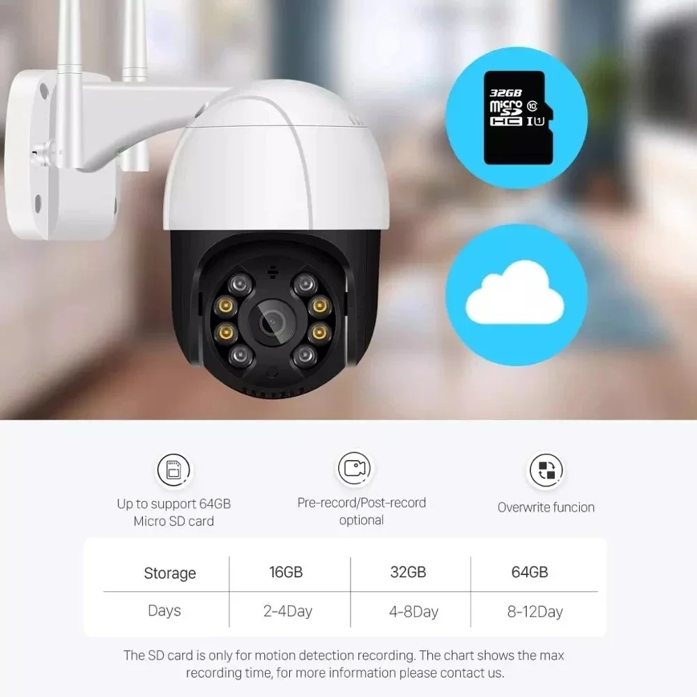 ICSEE 4K 8MP PTZ Camera 5MP Speed Dome Auto Tracking Two Way Audio Color Night Vision Outdoor Waterproof Wireless IP Camera